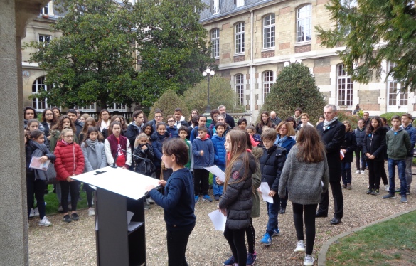 Commémoration en mémoire des anciens élèves disparus pendant la grande guerre