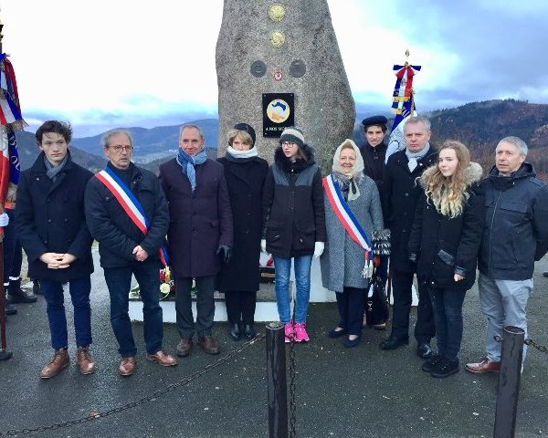 Masevaux: Participation du lycée Janson de Sailly aux commémorations du 73ème anniversaire de la Libération de Masevaux (Haut-Rhin)