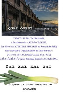 Affiche A5 atelier theatre 22 mai 2018