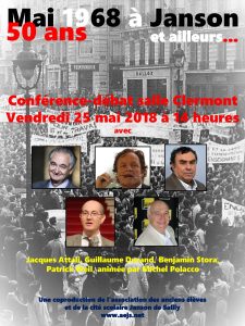 Visuel conférence 25 mai 2018 sur mai 68