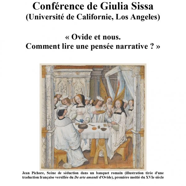 Conférence « Ovide et nous. Comment lire une pensée narrative? »